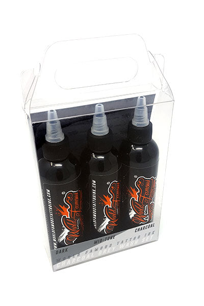World Famous Tattoo Ink - Opaque Grey and Wash Sets