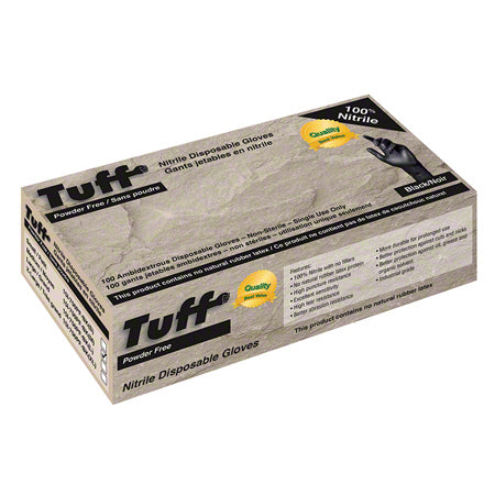 TUFF- CASE PRICING Black Nitrile Exam Glove