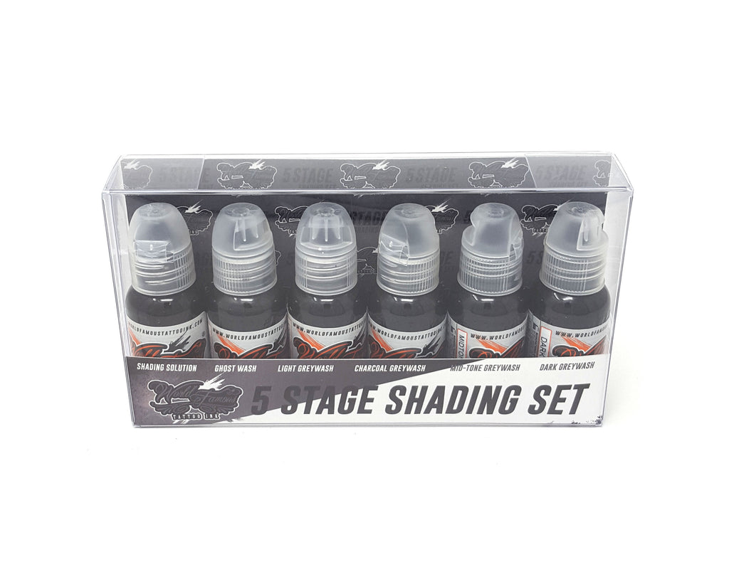 World Famous Tattoo Ink - Opaque Grey and Wash Sets