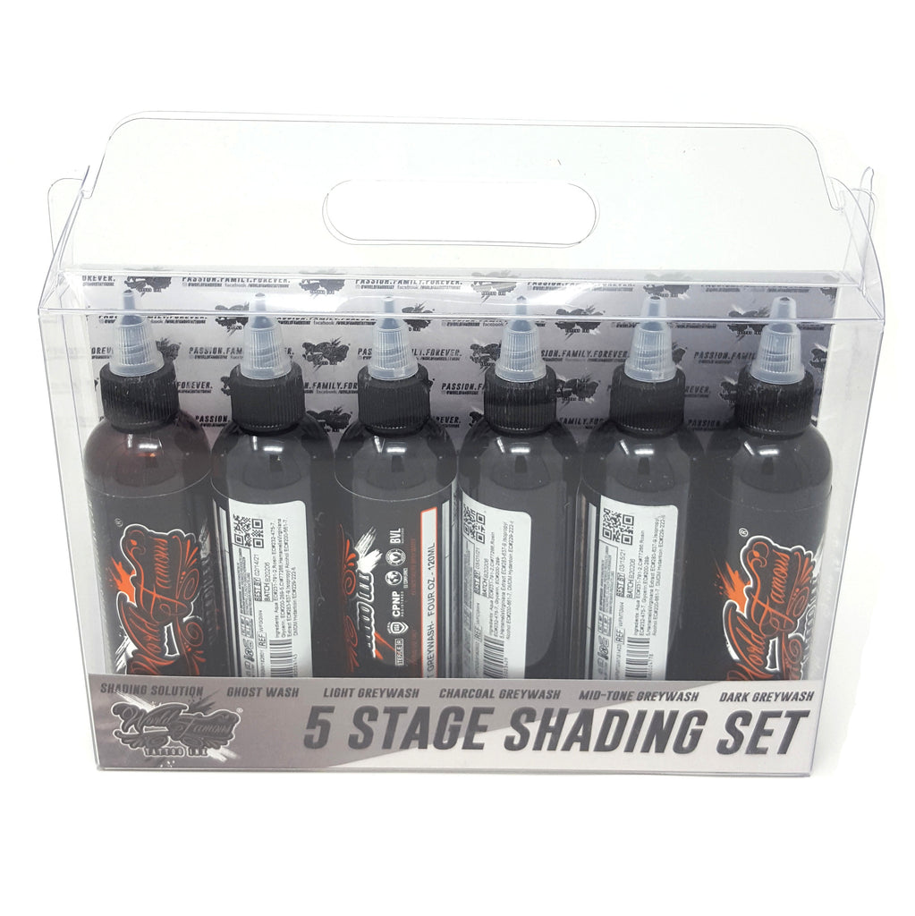 World Famous Tattoo Ink - Opaque Grey and Wash Sets