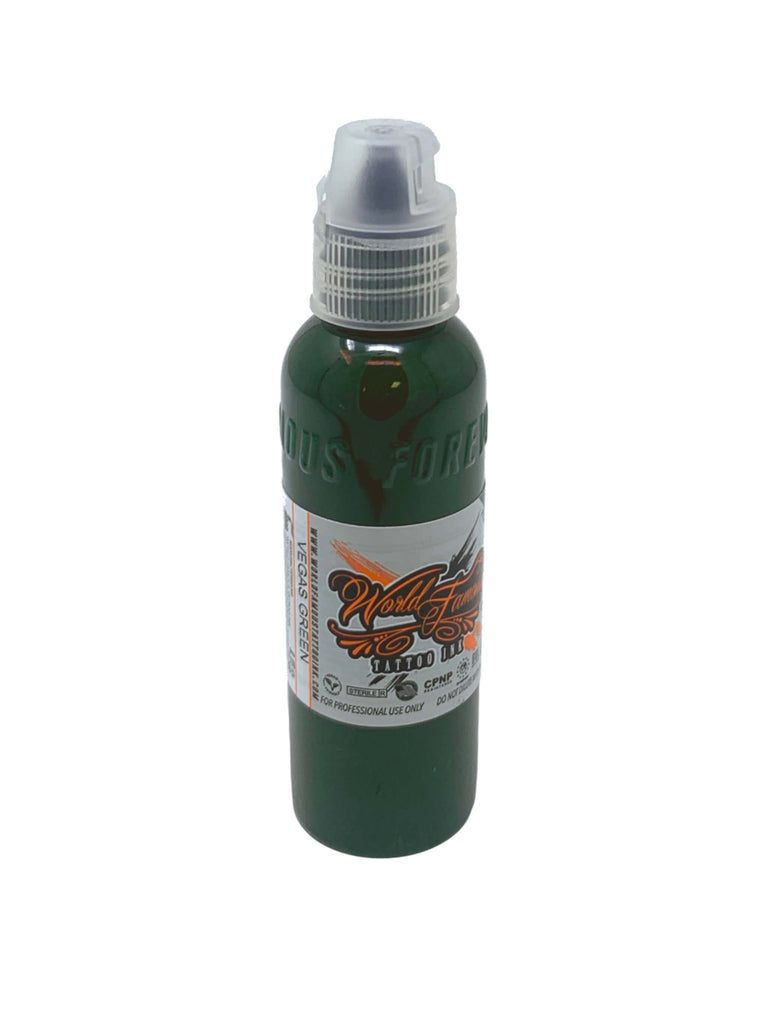 World Famous Tattoo Ink - Individual Bottles Green Collection