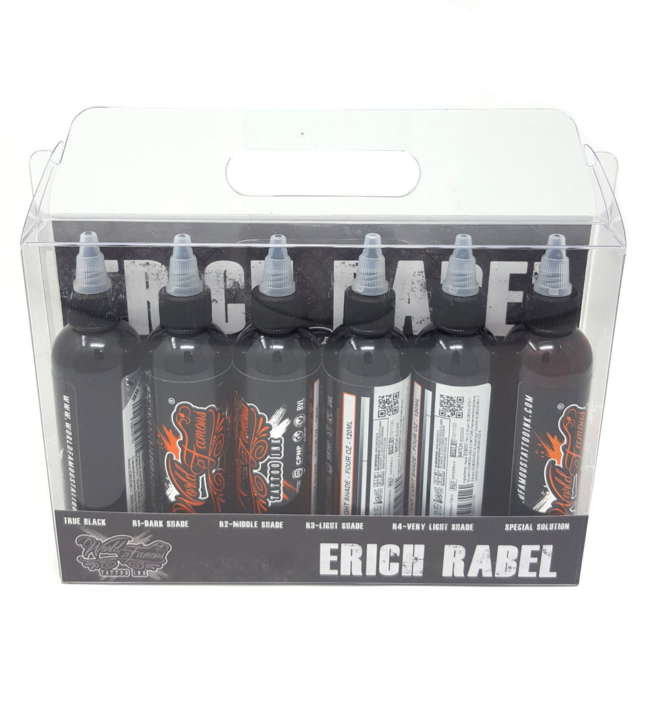 Erich Rabel Greywash - True Black  World Famous Tattoo Ink – Darklab Tattoo  Supplies